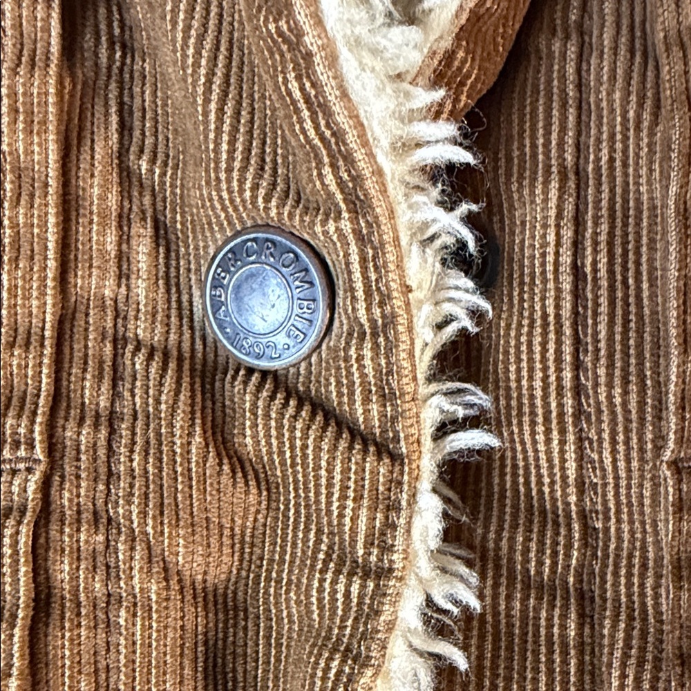 Abercrombie & Fitch Cream Sherpa Jacket - Picture 6 of 9